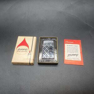 Vintage 60s Slim Zippo Lighter Etched Mom 25 Crisscross 1620 NEW IN BOX NOS